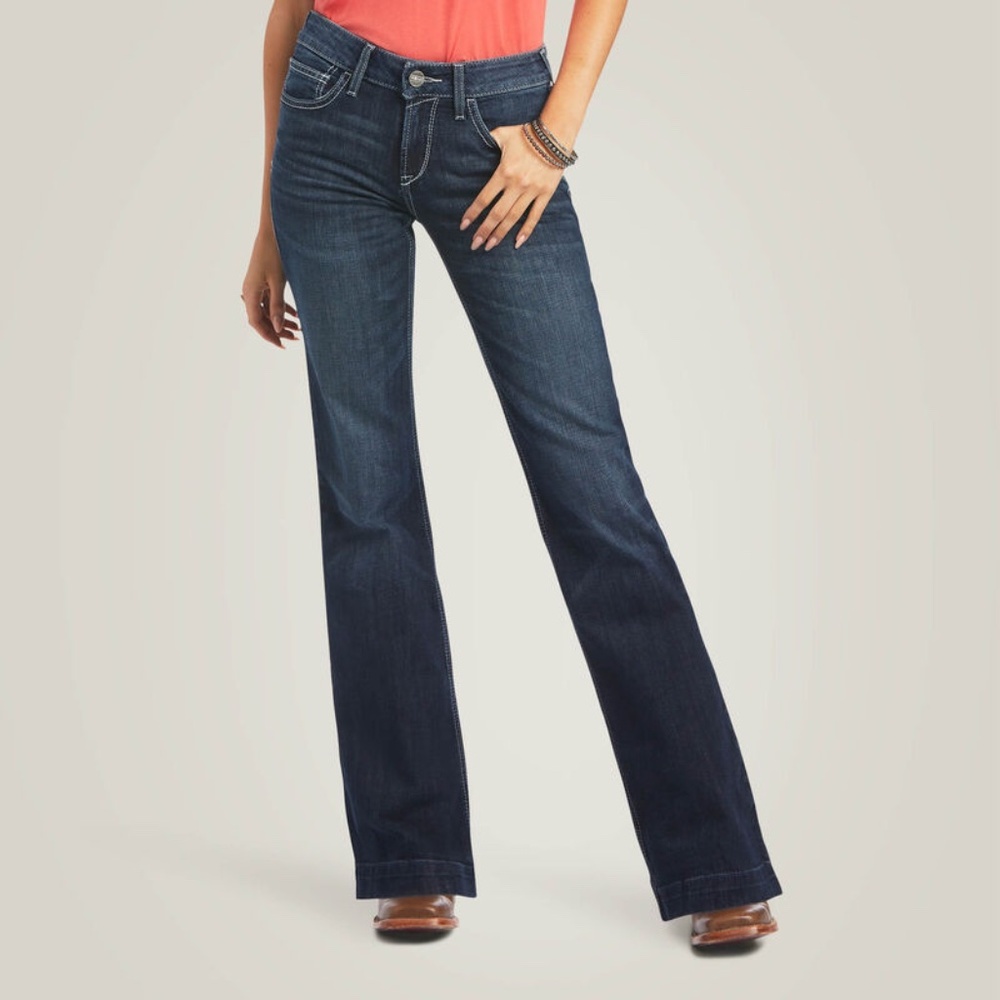 Ariat 35" InseamTrouser Perfect Rise Aisha Wide Leg Jeans Color: Missouri - Long - Picture 5 of 5